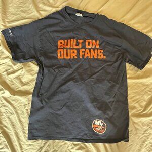 New York Islanders Fan T-Shirt - Built On Our Fans - Size L - Port & Co.